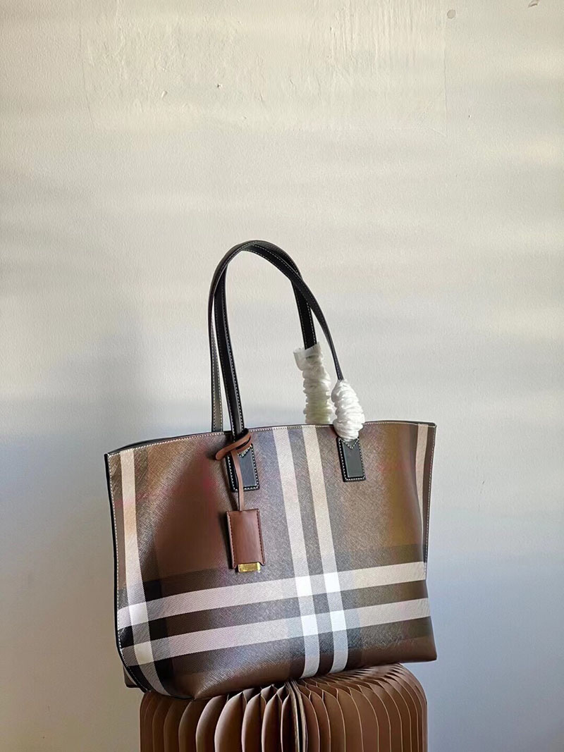 Burberry バーバリー ミディアム チェックトートバッグ 81122311 ダークバーチブラウン 超N品 バーバリー トートバッグ - 画像 (8)