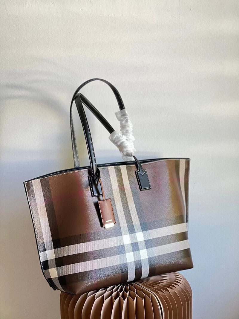 Burberry バーバリー ミディアム チェックトートバッグ 81122311 ダークバーチブラウン 超N品 バーバリー トートバッグ - 画像 (5)