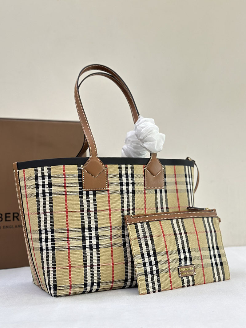 レディース バーバリー トートバッグ Burberry バーバリー ロンドン スモール トートバッグ 8066163 ベージュ ブラウン - 画像 (9)