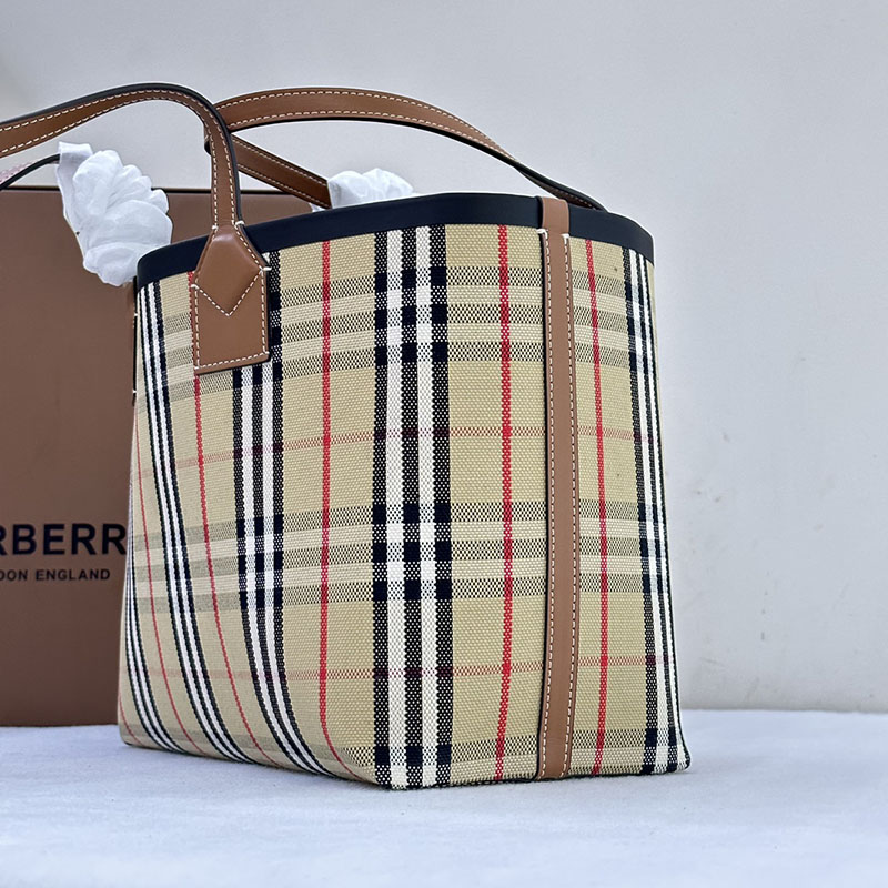レディース バーバリー トートバッグ Burberry バーバリー ロンドン スモール トートバッグ 8066163 ベージュ ブラウン - 画像 (7)