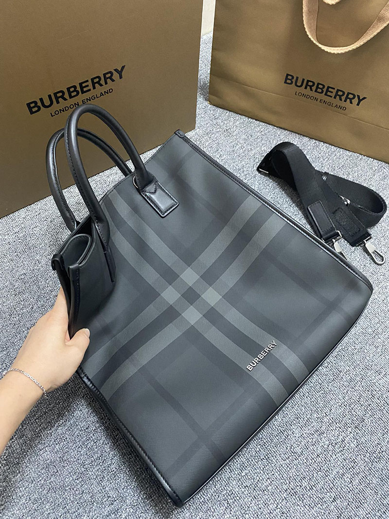 Burberry バーバリー スリム ヴァーティカル デニートート 80629511 チャコール バーバリー トートバッグ メンズ ビジネス - 画像 (7)