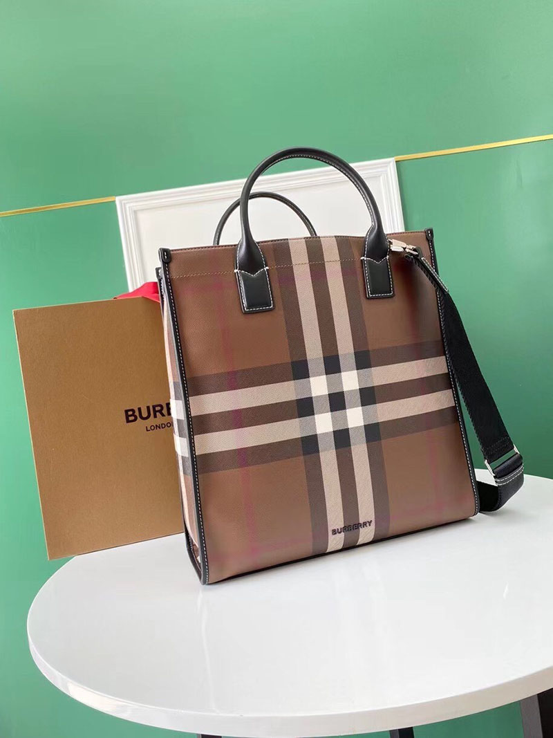 Burberry バーバリー スリム ヴァーティカル デニートート 80644451 ダークバーチブラウン バーバリー トートバッグ メンズ ビジネス - 画像 (9)