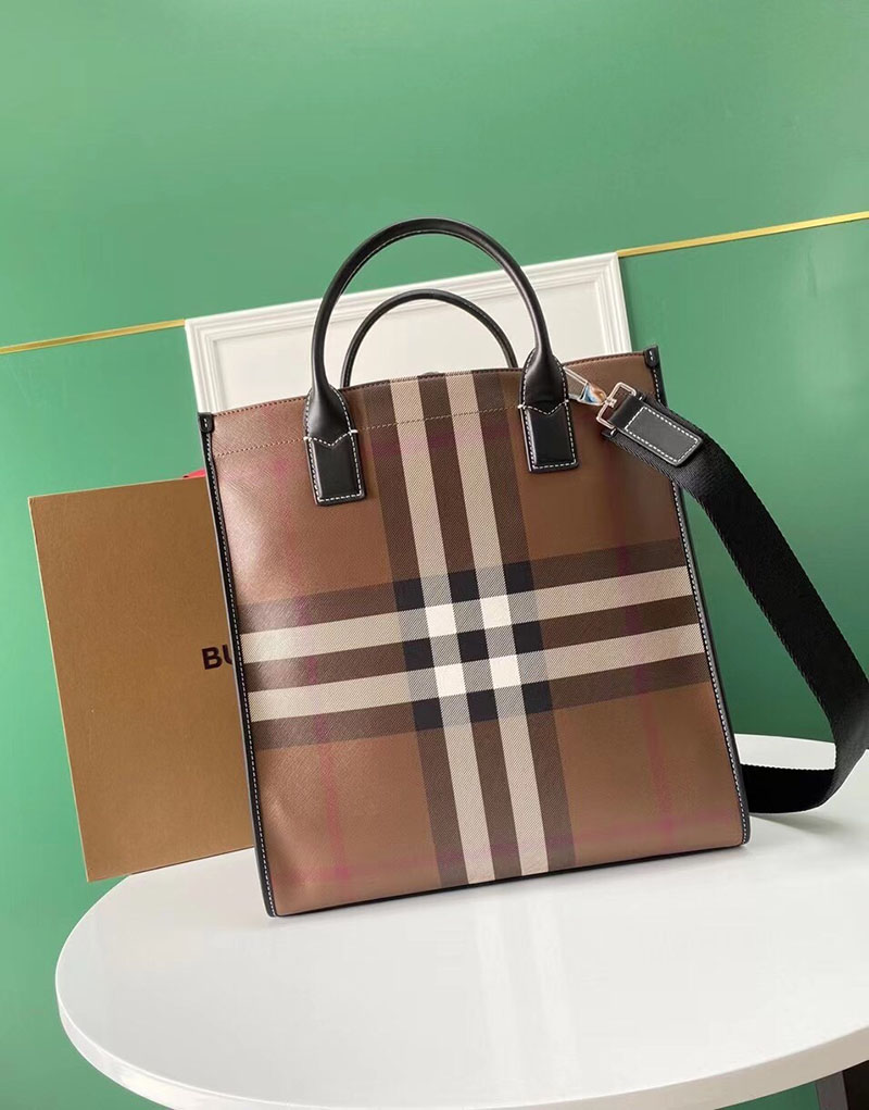 Burberry バーバリー スリム ヴァーティカル デニートート 80644451 ダークバーチブラウン バーバリー トートバッグ メンズ ビジネス - 画像 (7)