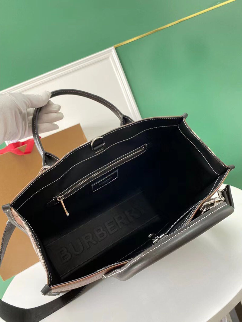 Burberry バーバリー スリム ヴァーティカル デニートート 80644451 ダークバーチブラウン バーバリー トートバッグ メンズ ビジネス - 画像 (5)