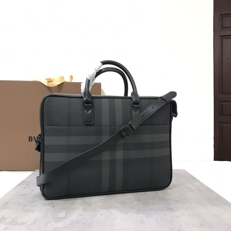 Burberry バーバリー エインズワース ブリーフケース 80653381 チャコールグレー バーバリー ビジネスバッグ アウトレット - 画像 (6)