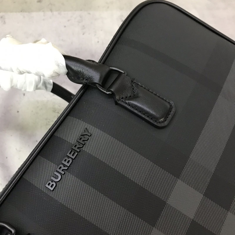 Burberry バーバリー エインズワース ブリーフケース 80653381 チャコールグレー バーバリー ビジネスバッグ アウトレット - 画像 (5)