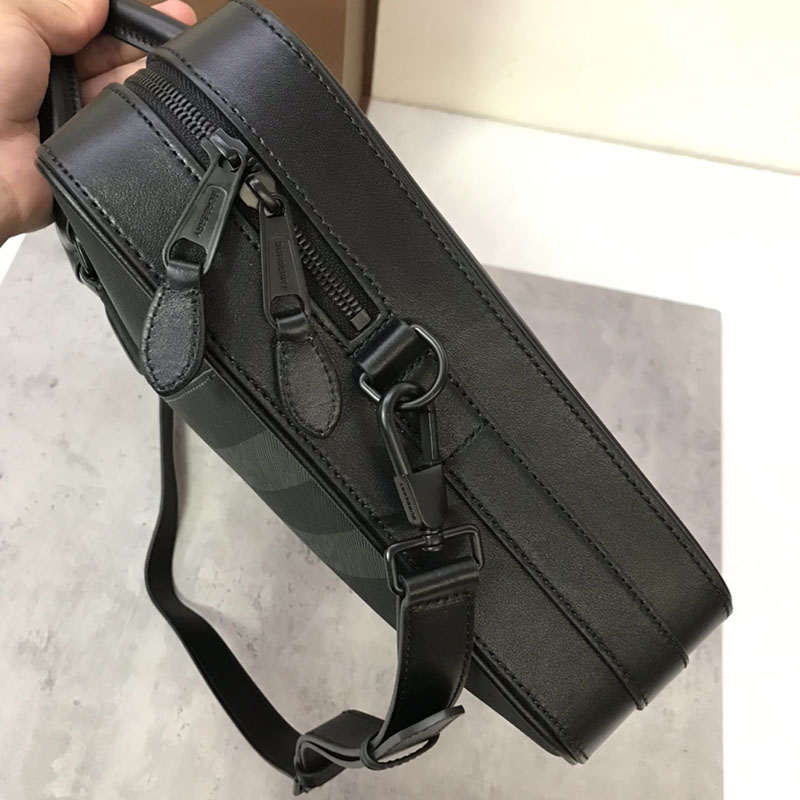 Burberry バーバリー エインズワース ブリーフケース 80653381 チャコールグレー バーバリー ビジネスバッグ アウトレット - 画像 (4)