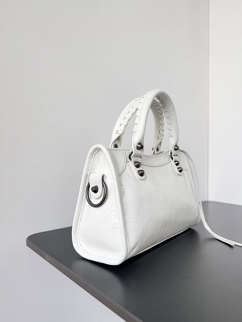 バレンシアガ アウトレット BALENCIAGA Le City バッグ ミニ 8063952ABEK9104 ホワイト ラムスキン バレンシアガ バッグ アウトレット - 画像 (8)