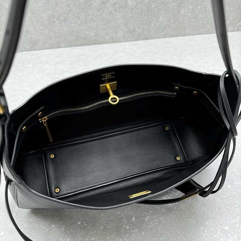 バレンシアガ アウトレット BALENCIAGA Bel Air ショルダーバッグ スモール 8106802ABAV1000 ブラック カーフスキン バレンシアガ バッグ アウトレット - 画像 (4)
