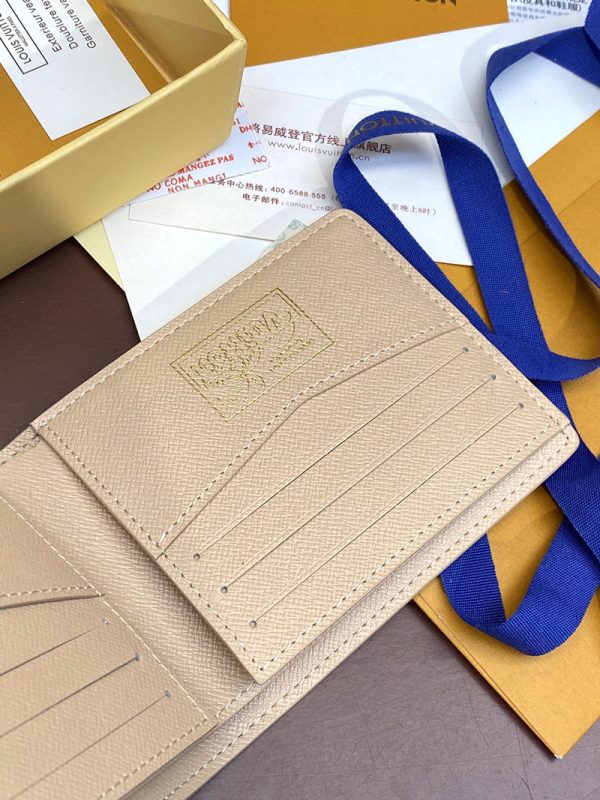LOUIS VUITTON ポルトフォイユ･ミュルティプル lv301784 サンド 超N品 ルイヴィトン 財布 二つ折り 小銭入れあり - 画像 (4)