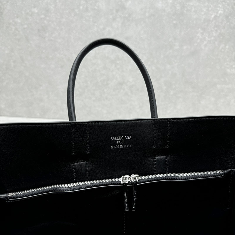 バレンシアガ アウトレット BALENCIAGA Bel Air キャリーオールバッグ スモール 8356892ABAW1000 ブラック カーフスキン バレンシアガ バッグ アウトレット - 画像 (4)