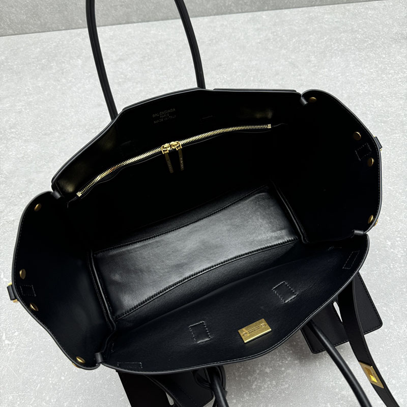 バレンシアガ アウトレット BALENCIAGA Bel Air キャリーオールバッグ スモール 8125452ABAV1000 ブラック カーフスキン バレンシアガ バッグ アウトレット - 画像 (4)