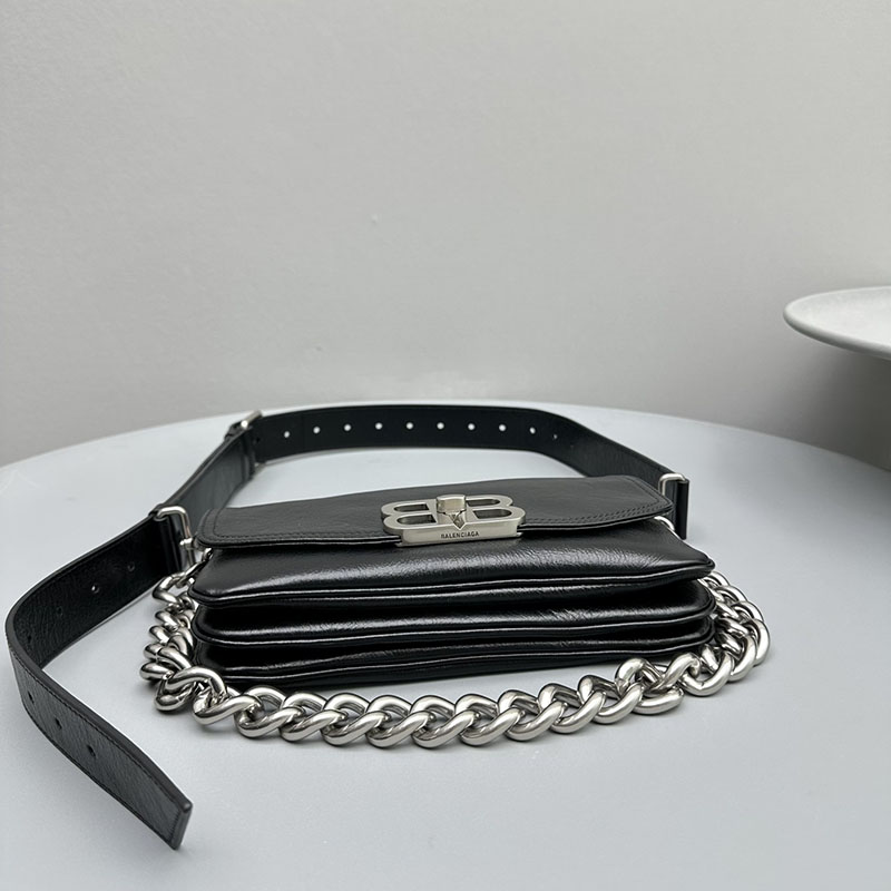 バレンシアガ アウトレット BALENCIAGA DOWNTOWN スモールショルダーバッグ 98135729ABAV1000 ブラック カーフスキン バレンシアガ バッグ アウトレット - 画像 (7)