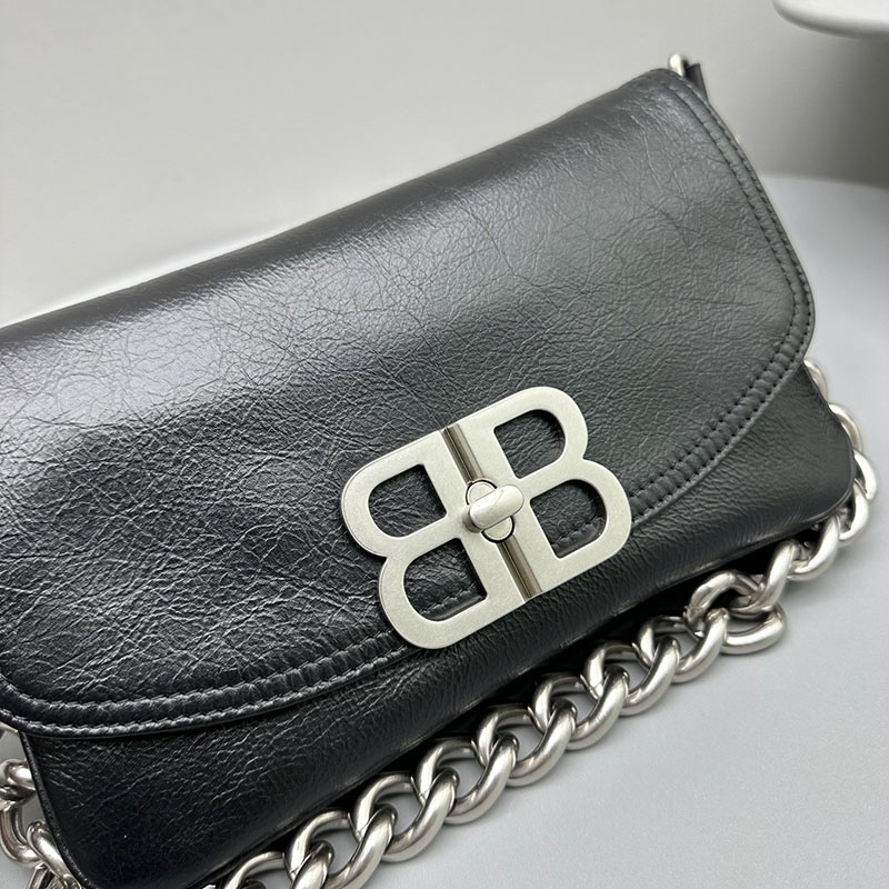 バレンシアガ アウトレット BALENCIAGA DOWNTOWN スモールショルダーバッグ 98135729ABAV1000 ブラック カーフスキン バレンシアガ バッグ アウトレット - 画像 (6)