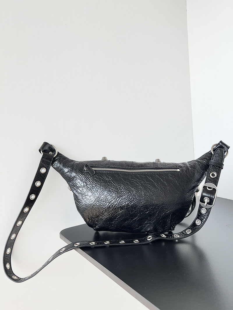 バレンシアガ アウトレット BALENCIAGA Le Cagole ベルトパック ミディアム 742014210KR1000 ブラック ラムスキン バレンシアガ バッグ アウトレット - 画像 (9)