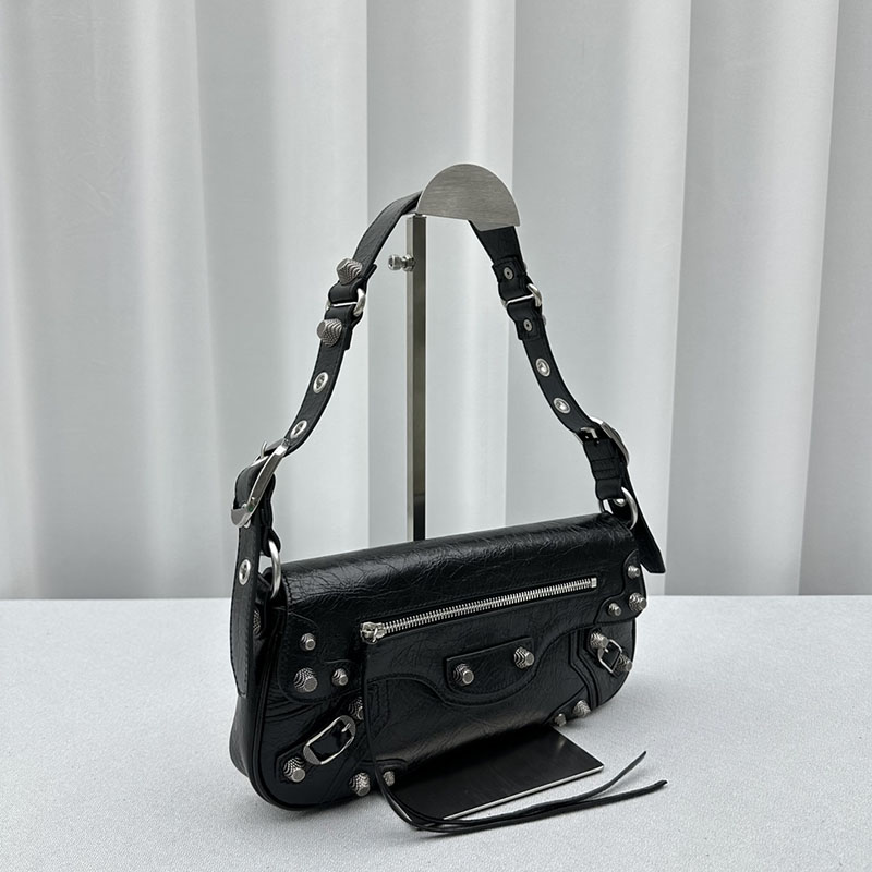 バレンシアガ アウトレット BALENCIAGA LE CAGOLE S スリング ショルダーバッグ 7716401VG9Y1000 ブラック ラムスキン バレンシアガ バッグ アウトレット - 画像 (9)