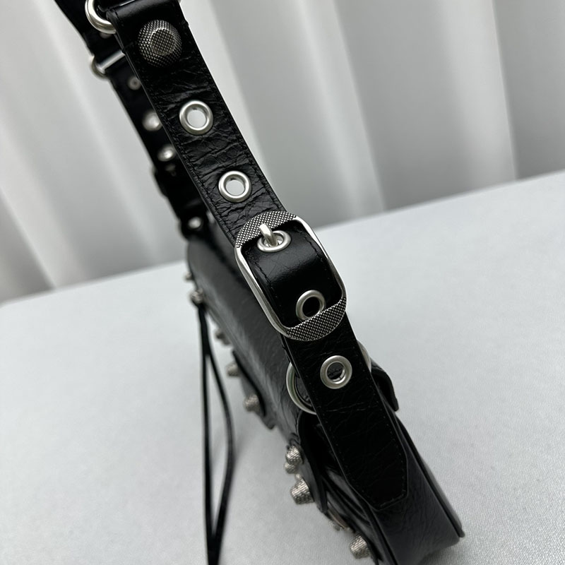 バレンシアガ アウトレット BALENCIAGA LE CAGOLE S スリング ショルダーバッグ 7716401VG9Y1000 ブラック ラムスキン バレンシアガ バッグ アウトレット - 画像 (2)