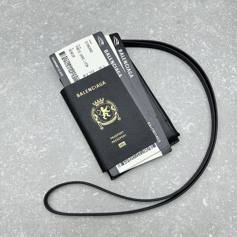 バレンシアガ アウトレット BALENCIAGA Passport フォンホルダー 7877332AA3R1000 ブラック カーフスキン バレンシアガ パスポートケース - 画像 (9)