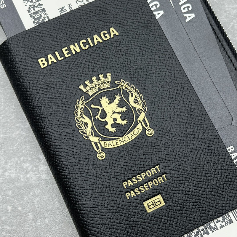 バレンシアガ アウトレット BALENCIAGA Passport フォンホルダー 7877332AA3R1000 ブラック カーフスキン バレンシアガ パスポートケース - 画像 (6)