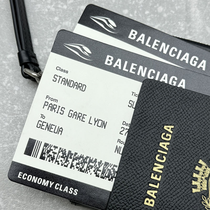 バレンシアガ アウトレット BALENCIAGA Passport フォンホルダー 7877332AA3R1000 ブラック カーフスキン バレンシアガ パスポートケース - 画像 (5)