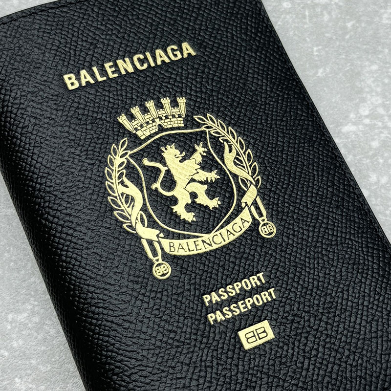 バレンシアガコピー BALENCIAGA パスポートロングウォレット2チケット 7877772AA3R6027 ブラック カーフスキン バレンシアガ パスポートケース - 画像 (5)