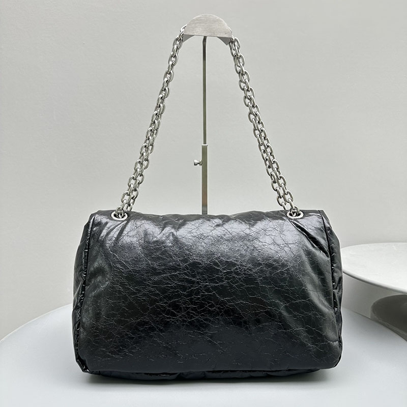バレンシアガ アウトレット BALENCIAGA MONACO チェーンバッグ 7659662AASA1000 ブラック カーフスキン バレンシアガ バッグ アウトレット - 画像 (8)