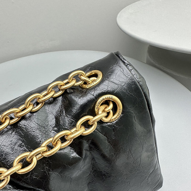 バレンシアガ アウトレット BALENCIAGA Monaco チェーンバッグ スモール 7659662AAR81000 ブラック カーフスキン バレンシアガ バッグ アウトレット - 画像 (5)