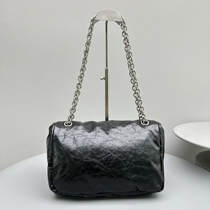 バレンシアガ アウトレット BALENCIAGA Monaco チェーンバッグ スモール 7659662AASA1000 ブラック カーフスキン バレンシアガ バッグ アウトレット - 画像 (8)