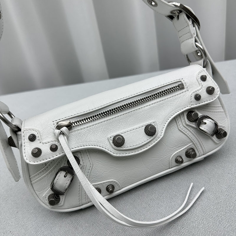 バレンシアガ アウトレット BALENCIAGA Le Cagole スモールスリングバッグ 7716401VG9Y9104 ホワイト カーフスキン バレンシアガ バッグ アウトレット - 画像 (6)