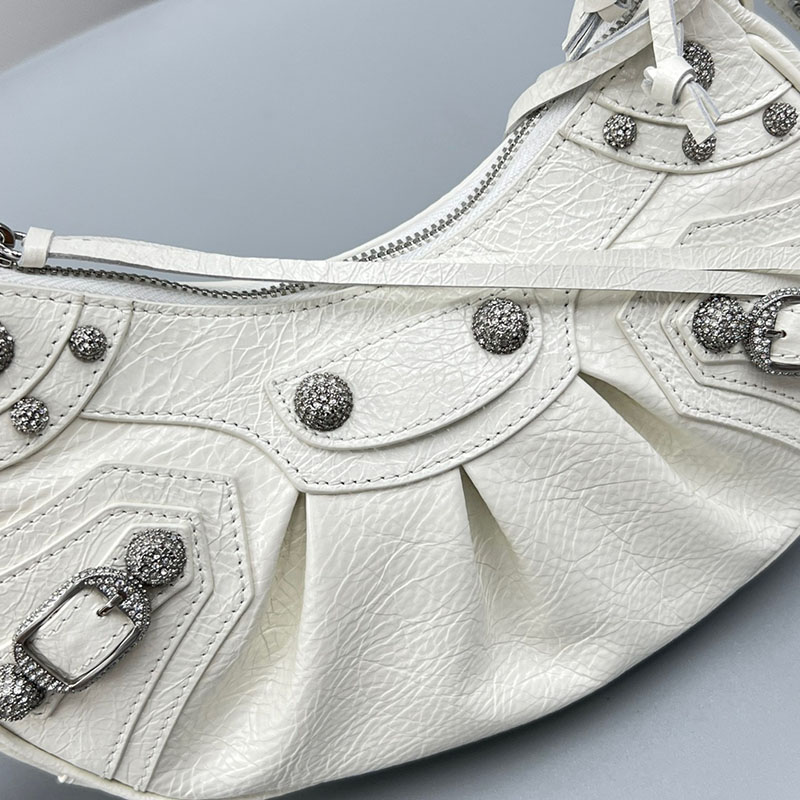 バレンシアガ アウトレット BALENCIAGA Le Cagole ショルダーバッグ XS 6713091VG9Y9104 ホワイト ラムスキン バレンシアガ バッグ アウトレット - 画像 (6)