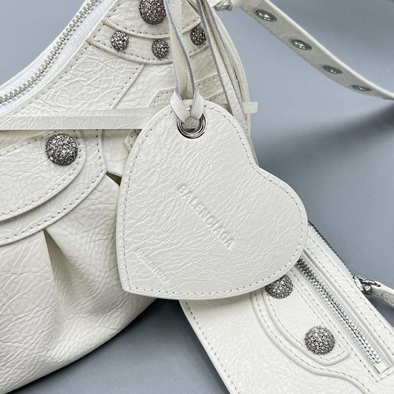 バレンシアガ アウトレット BALENCIAGA Le Cagole ショルダーバッグ XS 6713091VG9Y9104 ホワイト ラムスキン バレンシアガ バッグ アウトレット - 画像 (5)