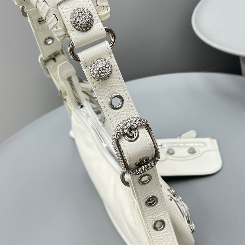 バレンシアガ アウトレット BALENCIAGA Le Cagole ショルダーバッグ XS 6713091VG9Y9104 ホワイト ラムスキン バレンシアガ バッグ アウトレット - 画像 (4)