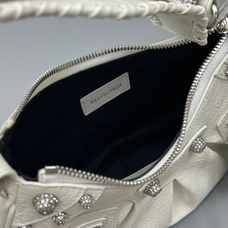 バレンシアガ アウトレット BALENCIAGA Le Cagole ショルダーバッグ XS 6713091VG9Y9104 ホワイト ラムスキン バレンシアガ バッグ アウトレット - 画像 (3)