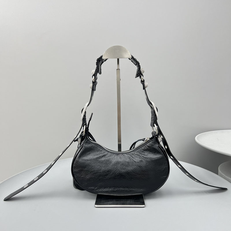 バレンシアガ アウトレット BALENCIAGA Le Cagole ショルダーバッグ XS 6713091VG9Y1000 ブラック ラムスキン バレンシアガ バッグ アウトレット - 画像 (8)