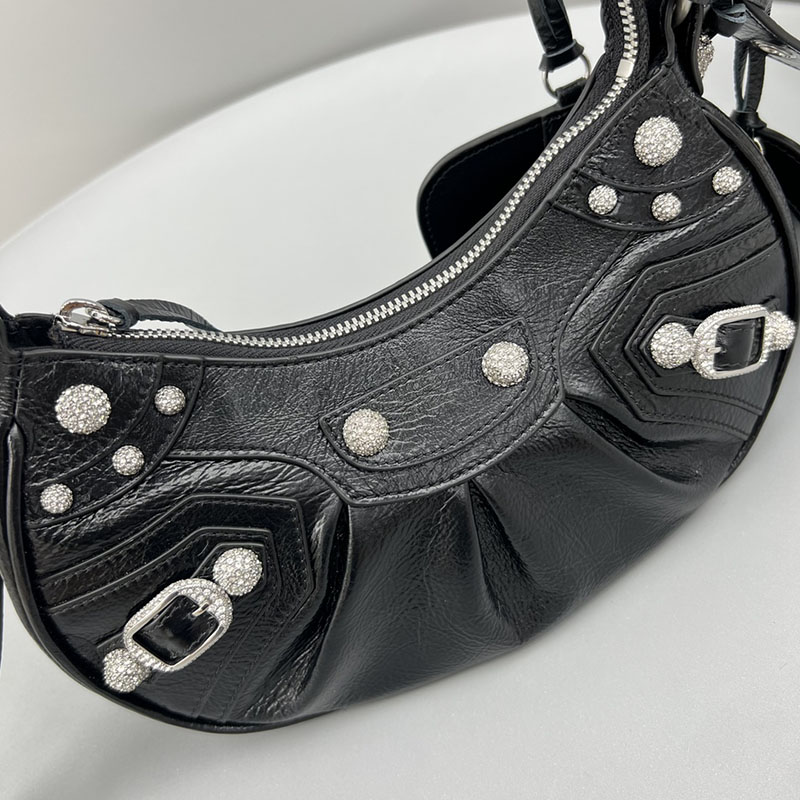 バレンシアガ アウトレット BALENCIAGA Le Cagole ショルダーバッグ XS 6713091VG9Y1000 ブラック ラムスキン バレンシアガ バッグ アウトレット - 画像 (6)