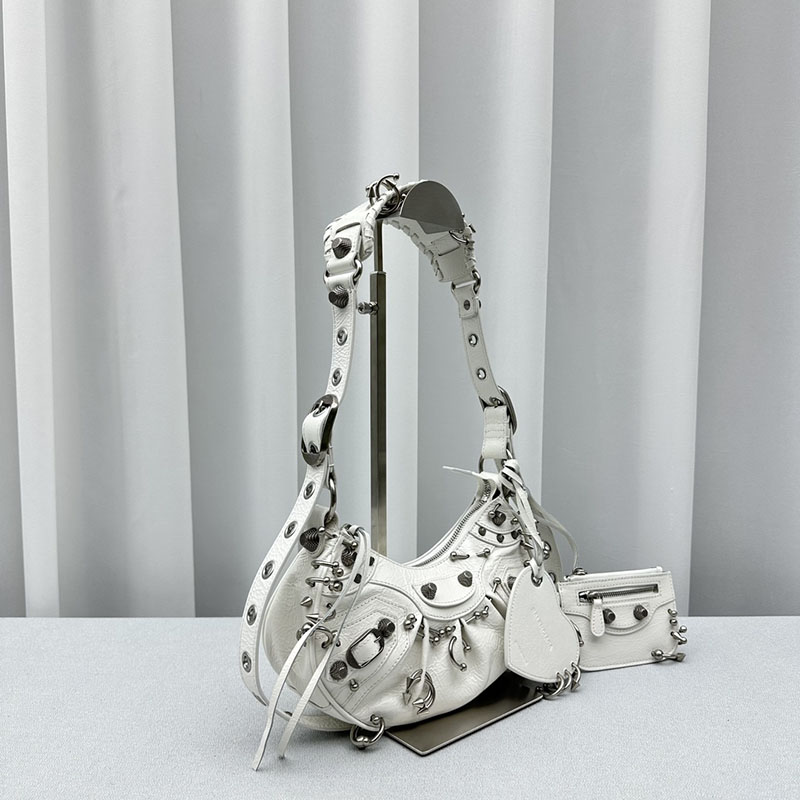 バレンシアガ アウトレット BALENCIAGA Le Cagole ショルダーバッグ Xs 671309210BK9104 ホワイト ラムスキン バレンシアガ バッグ アウトレット - 画像 (9)