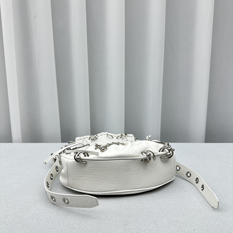 バレンシアガ アウトレット BALENCIAGA Le Cagole ショルダーバッグ Xs 671309210BK9104 ホワイト ラムスキン バレンシアガ バッグ アウトレット - 画像 (7)