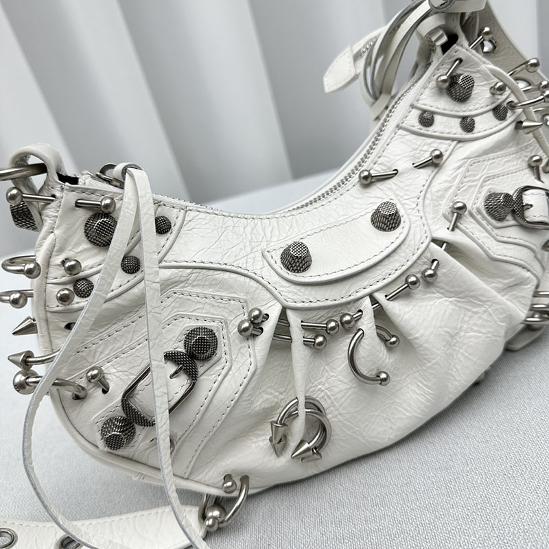バレンシアガ アウトレット BALENCIAGA Le Cagole ショルダーバッグ Xs 671309210BK9104 ホワイト ラムスキン バレンシアガ バッグ アウトレット - 画像 (5)