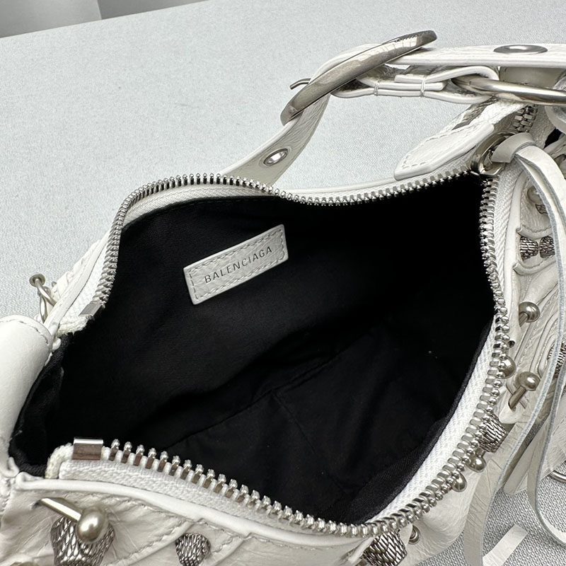 バレンシアガ アウトレット BALENCIAGA Le Cagole ショルダーバッグ Xs 671309210BK9104 ホワイト ラムスキン バレンシアガ バッグ アウトレット - 画像 (2)