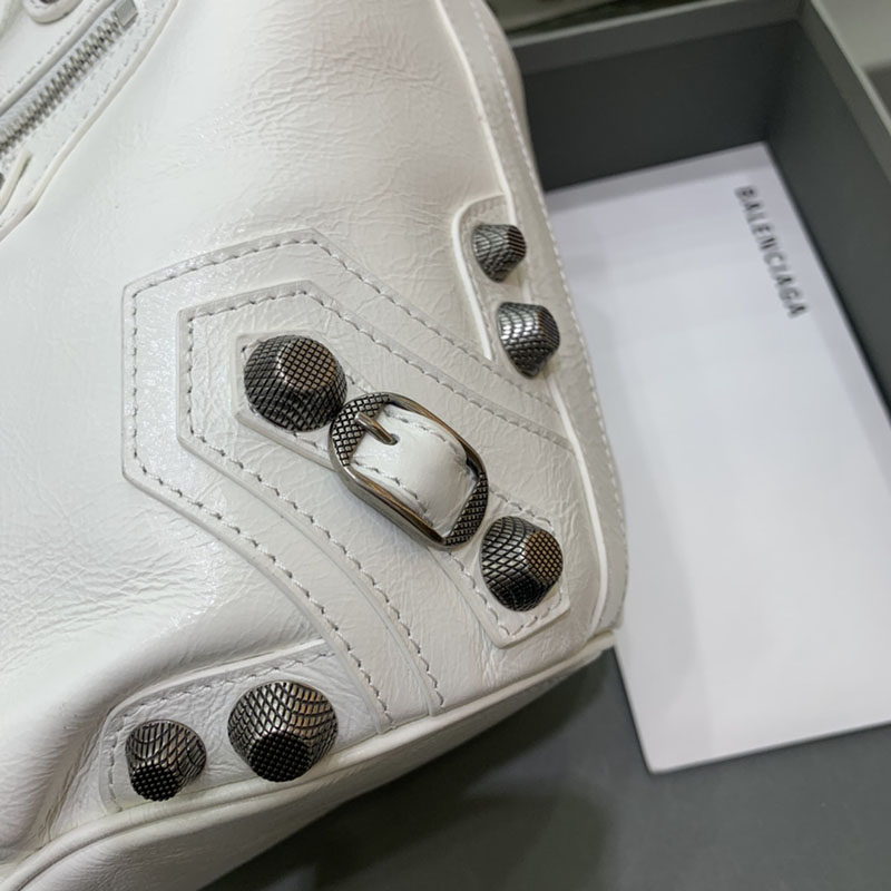 バレンシアガ アウトレット BALENCIAGA ルカゴールXS バゲットバッグ 7024321VG9Y9104 ホワイト ラムスキン バレンシアガ バッグ アウトレット - 画像 (4)