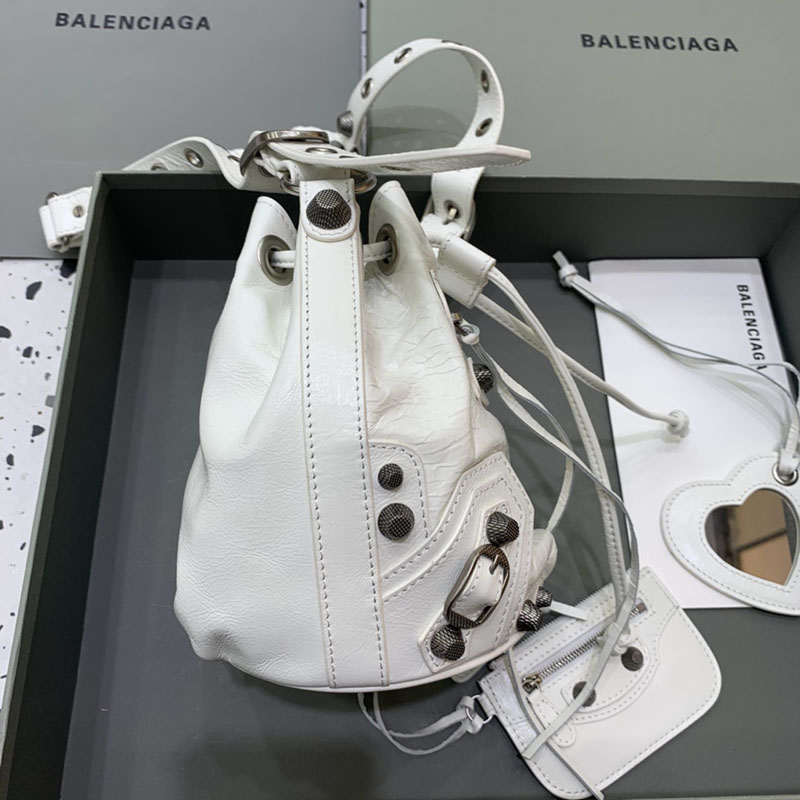 バレンシアガ アウトレット BALENCIAGA LE CAGOLE XSバケットBAG 7024311VG9Y9104 ホワイト ラムスキン バレンシアガ バッグ アウトレット - 画像 (7)