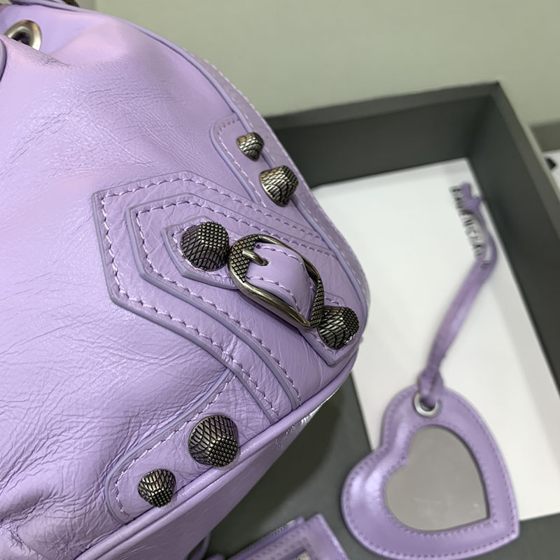 バレンシアガ アウトレット BALENCIAGA LE CAGOLE XSバケットBAG 7024311VG9Y5306 ライトパープル ラムスキン バレンシアガ バッグ アウトレット - 画像 (5)