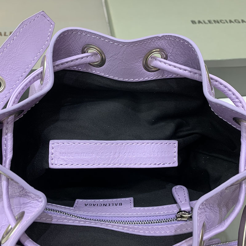 バレンシアガ アウトレット BALENCIAGA LE CAGOLE XSバケットBAG 7024311VG9Y5306 ライトパープル ラムスキン バレンシアガ バッグ アウトレット - 画像 (2)