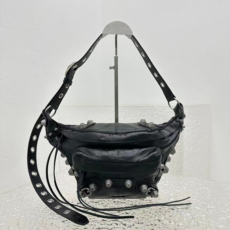 バレンシアガ アウトレット BALENCIAGA Le Cagole ベルトパック ミディアム 742014210KR1000 ブラック ラムスキン バレンシアガ ボディバッグ 芸能人 - 画像 (8)