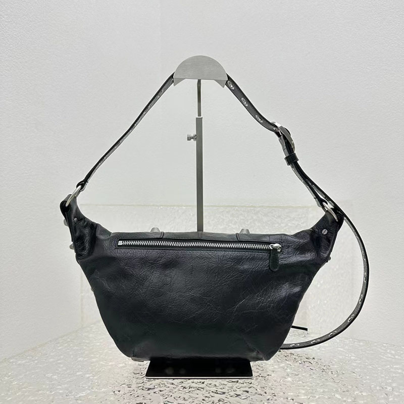 バレンシアガ アウトレット BALENCIAGA Le Cagole ベルトパック ミディアム 742014210KR1000 ブラック ラムスキン バレンシアガ ボディバッグ 芸能人 - 画像 (6)