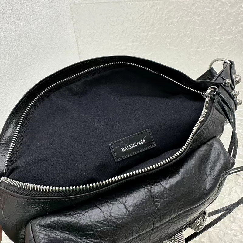 バレンシアガ アウトレット BALENCIAGA Le Cagole ベルトパック ミディアム 742014210KR1000 ブラック ラムスキン バレンシアガ ボディバッグ 芸能人 - 画像 (2)