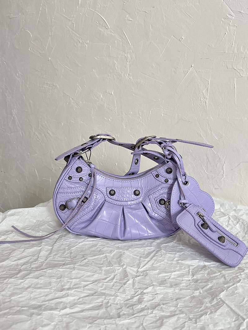 バレンシアガ アウトレット BALENCIAGA Le Cagole Xs ショルダーバッグ 6713091VG9Y5306 ライトパープル ラムスキン バレンシアガ バッグ アウトレット - 画像 (9)
