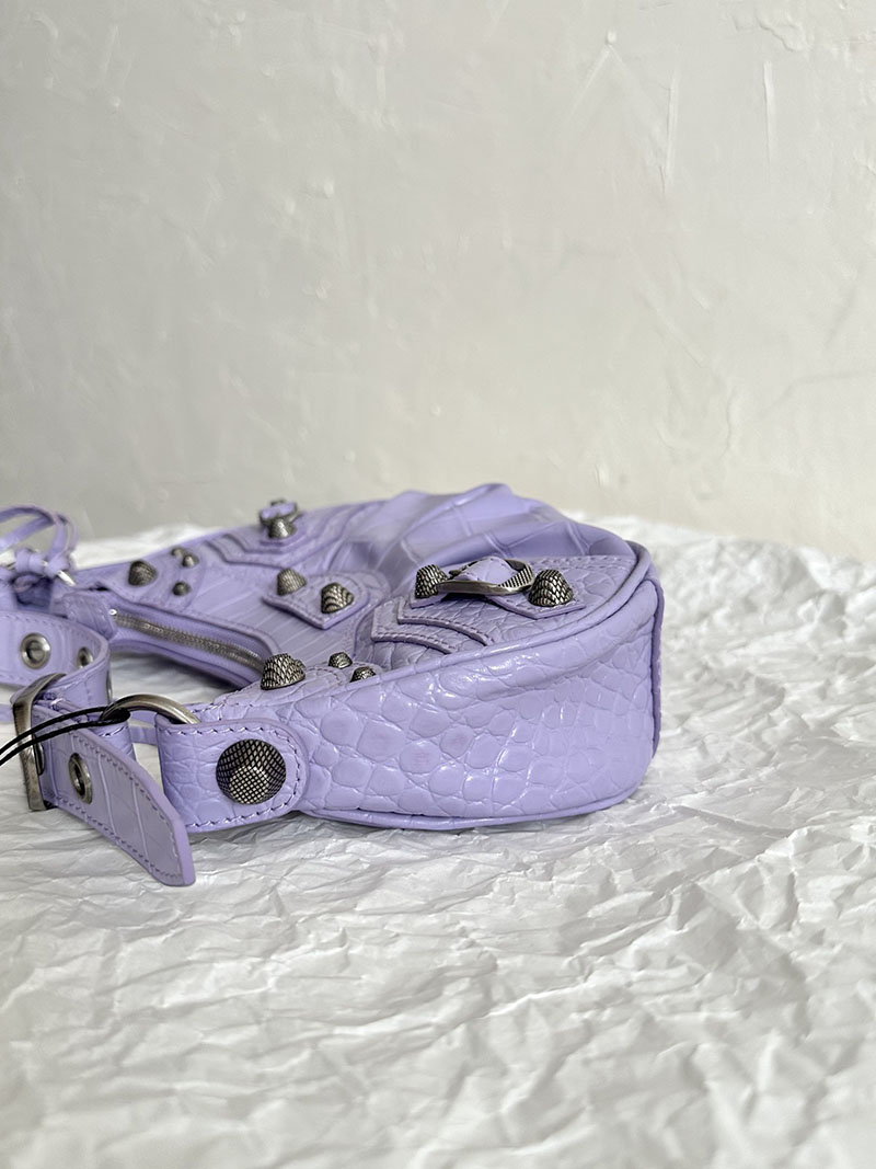 バレンシアガ アウトレット BALENCIAGA Le Cagole Xs ショルダーバッグ 6713091VG9Y5306 ライトパープル ラムスキン バレンシアガ バッグ アウトレット - 画像 (8)