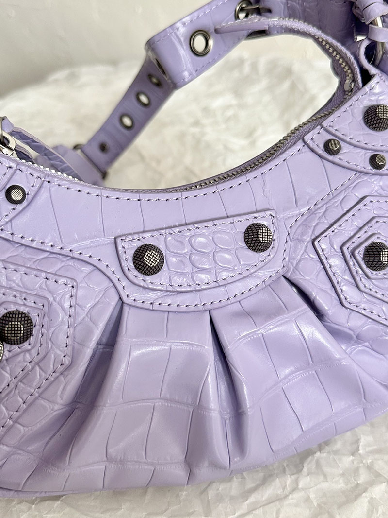 バレンシアガ アウトレット BALENCIAGA Le Cagole Xs ショルダーバッグ 6713091VG9Y5306 ライトパープル ラムスキン バレンシアガ バッグ アウトレット - 画像 (7)