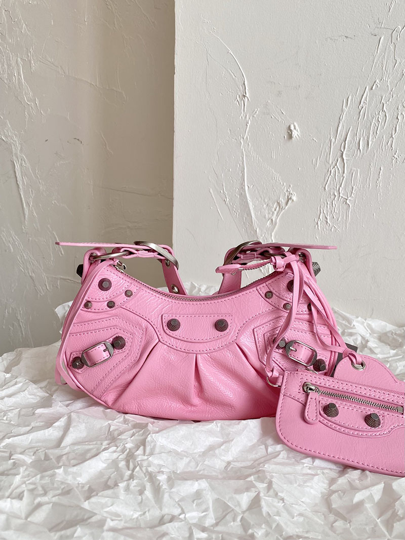 バレンシアガ アウトレット BALENCIAGA Le Cagole Xs ショルダーバッグ 6713071VG9Y5812 ピンク ラムスキン バレンシアガ バッグ アウトレット - 画像 (9)